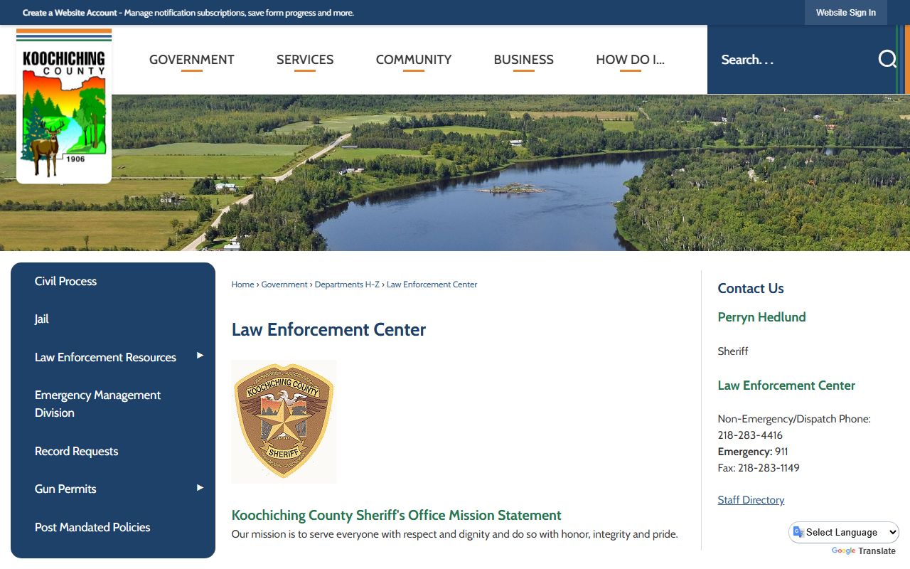 Koochiching County arrest records Law Enforcement Center source