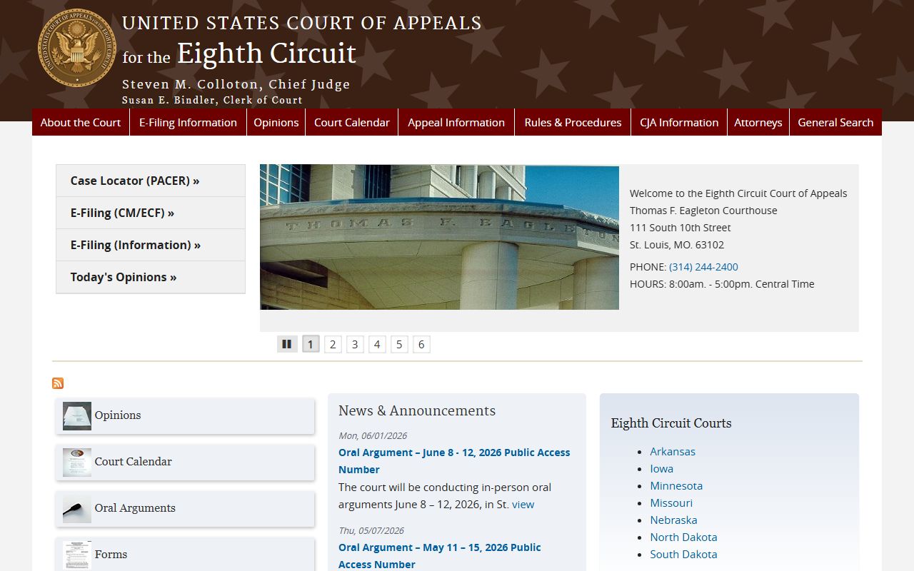 Koochiching County District Court Eighth Circuit federal appeal source